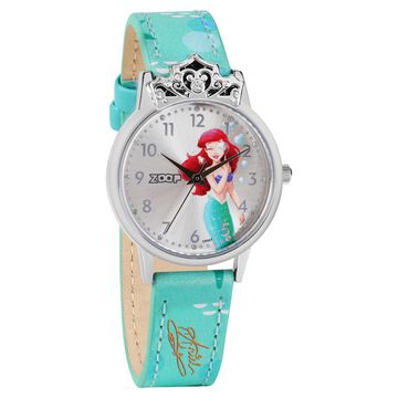 Zoop By Titan Disney Princess Quartz Analog Silver Dial Leather Strap Watch For Kids