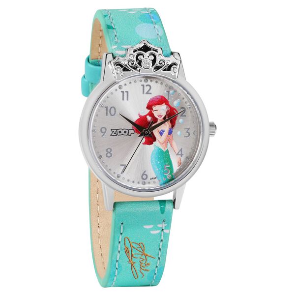 Zoop By Titan Disney Princess Quartz Analog Silver Dial Leather Strap Watch For Kids - image number 2