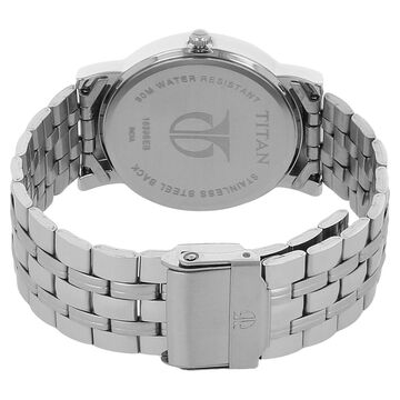 Titan Karishma Quartz Analog Silver Dial Silver Stainless Steel Strap Watch For Men