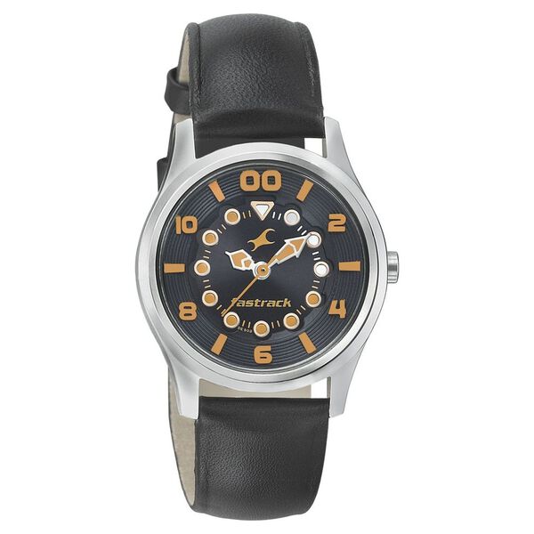 Fastrack Quartz Analog Black Dial Leather Strap Watch for Girls - image number 0