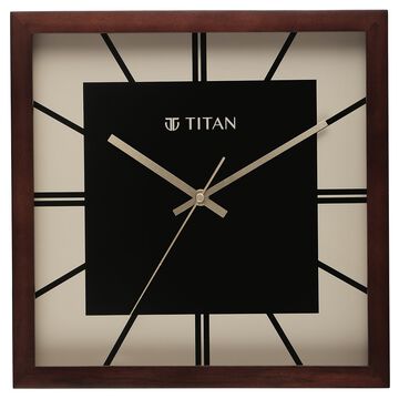 Titan Black & Timber Wooden Wall Clock