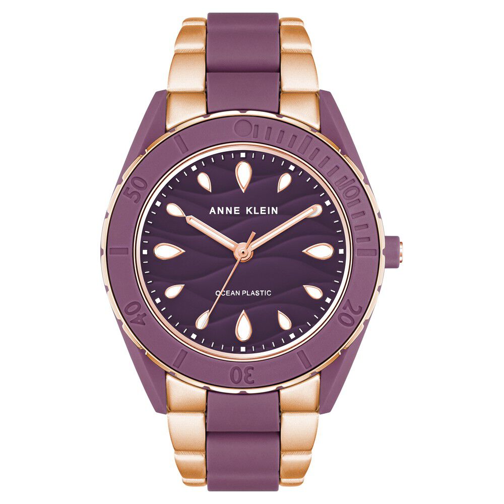 Buy Online Anne Klein Quartz Analog Purple Dial Plastic Strap