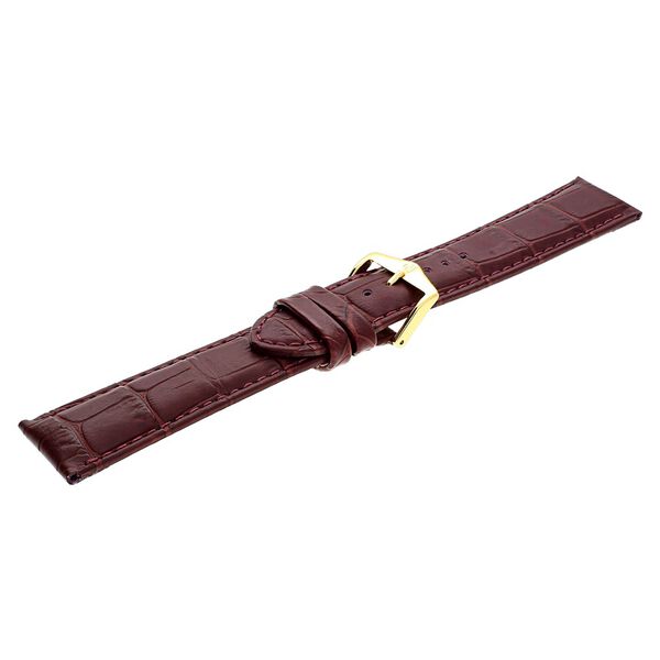 22 mm Burgundy Genuine Leather Straps for Men - image number 3