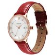Titan Bright Leathers Silver Dial Analog with Date Red Leather Strap Watch for Women - image number 2