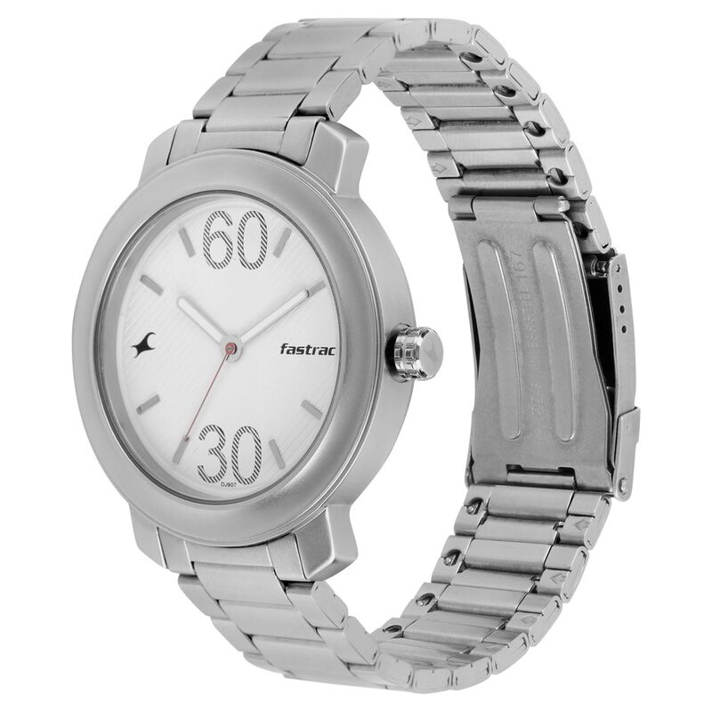 Fastrack Quartz Analog Silver Dial Stainless Steel Strap Watch for Guys - image number 2