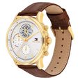 Tommy Hilfiger Quartz Multifunction Silver Dial Brown Leather Strap Watch for Men - image number 1