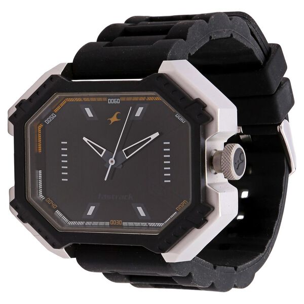 Fastrack Quartz Analog Brown Dial Plastic Strap Watch for Guys - image number 1