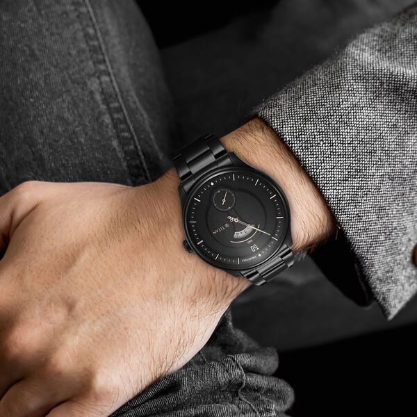 Titan Quartet Black Dial Analog Stainless Steel Strap watch for Men - image number 5