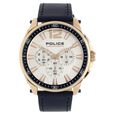 Police Quartz Chronograph Silver Dial Leather Strap Watch for Men - image number 0