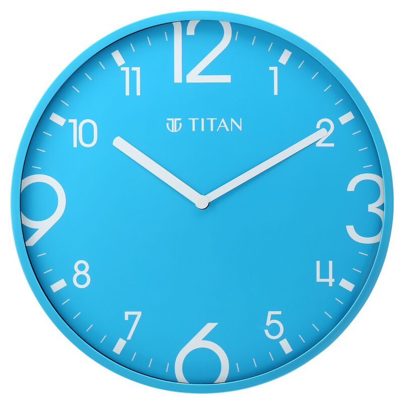 Titan Blue Slim Wall Clock - 25.5 cm x 25.5 cm (Small)