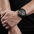 Police Quartz Multifunction Green Dial Black Leather Strap Watch for Men - image number 4