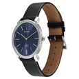 Edge Meister Quartz Analog Blue Dial Black Leather Strap Watch For Men - image number 4