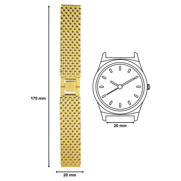 22 mm Golden Stainless Steel Straps for Men - image number 3