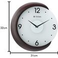 Titan Wooden Half Moon Wall Clock with Glass Dial - 32 cm x 31 cm (Medium) - image number 5