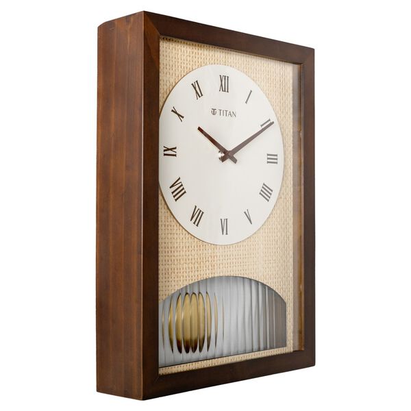 Titan Wooden Pendulum Clock - Premium Decor Box Pendulum Wooden Wall Contemporary look Clock - 37 cm x 25.5 cm (Medium) - image number 3