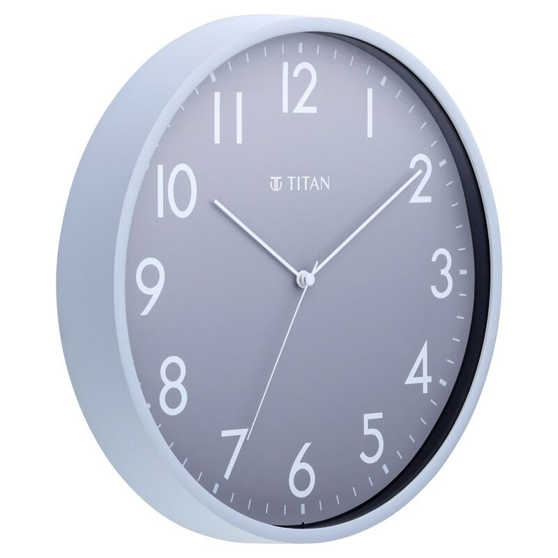 Titan Silent Sophistication: Grey Clock with Striking Contrast - image number 2