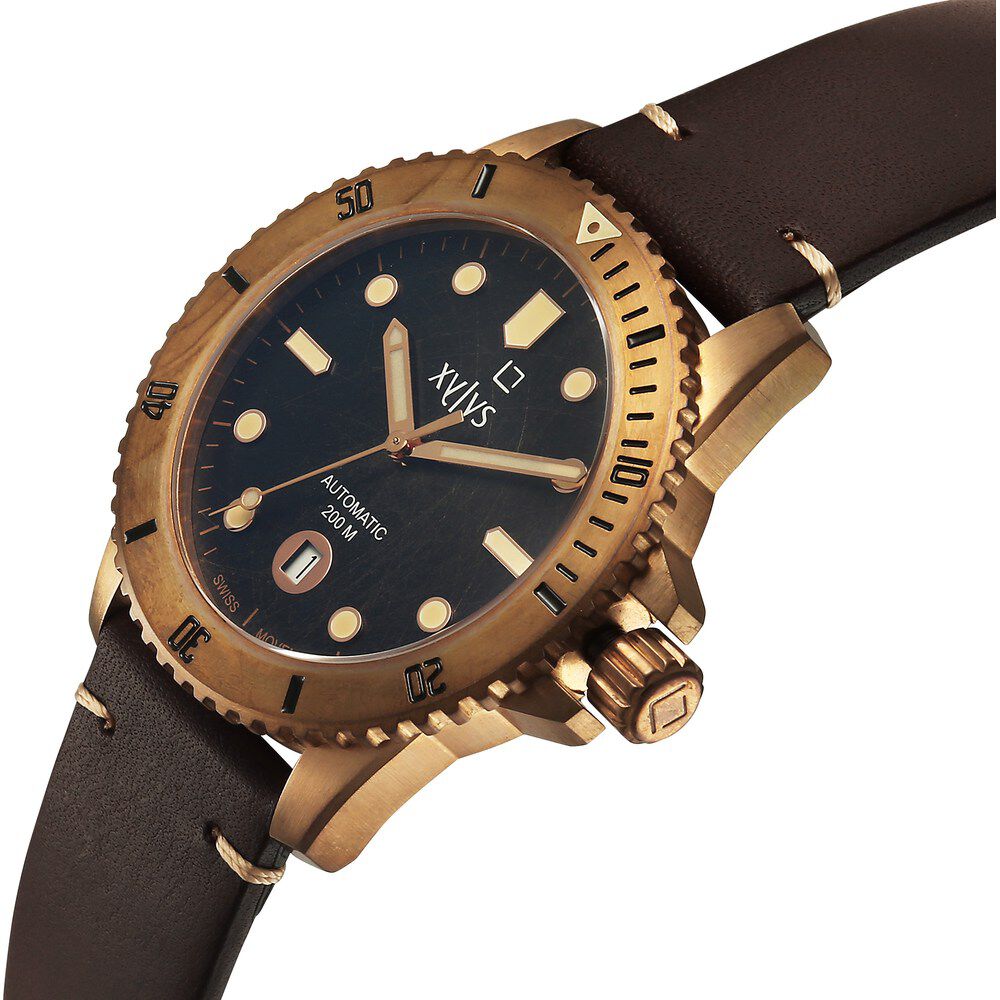 Buy Online Xylys Swiss Automatic Brown Dial Brown Leather Strap