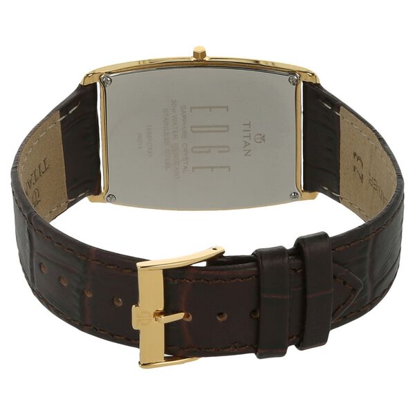Titan Quartz Analog White Dial Leather Strap Watch for Men - image number 3