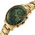 Sonata Chronos Quartz Analog with Date Green Dial Golden Colour Stainless Steel Strap Watch For Men - image number 4