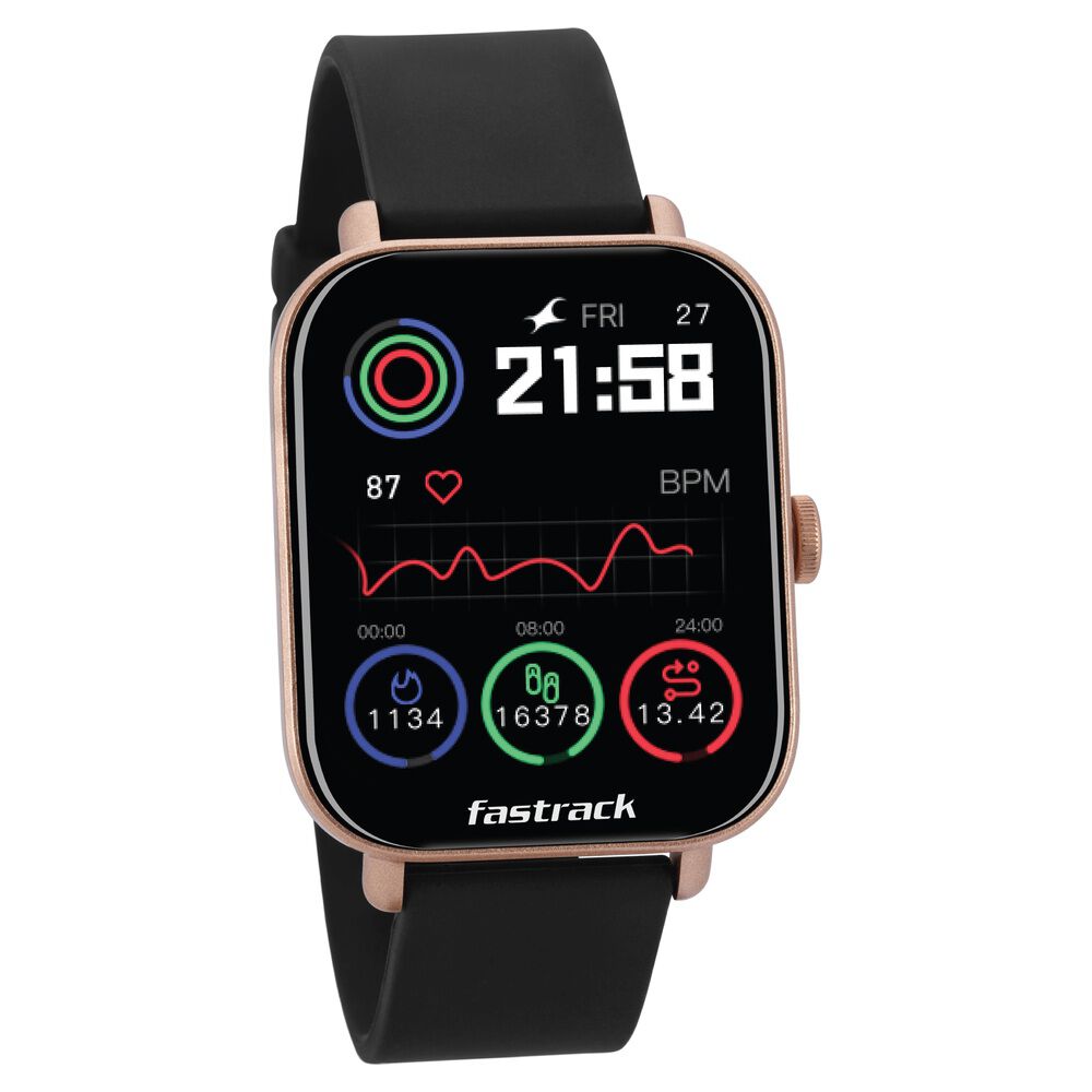 Buy Online Fastrack Reflex Vox Unisex Smart Watch With Silicone