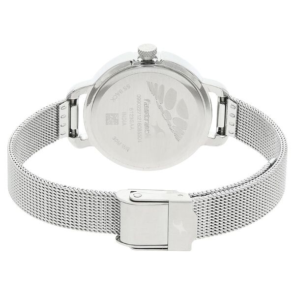 Fastrack Bare Basics Quartz Analog Green Dial Stainless Steel Strap Watch for Girls - image number 3