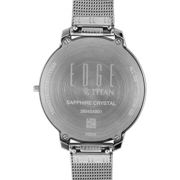 Edge Velora Quartz Analog Grey Dial Grey Metal Strap Watch For Women