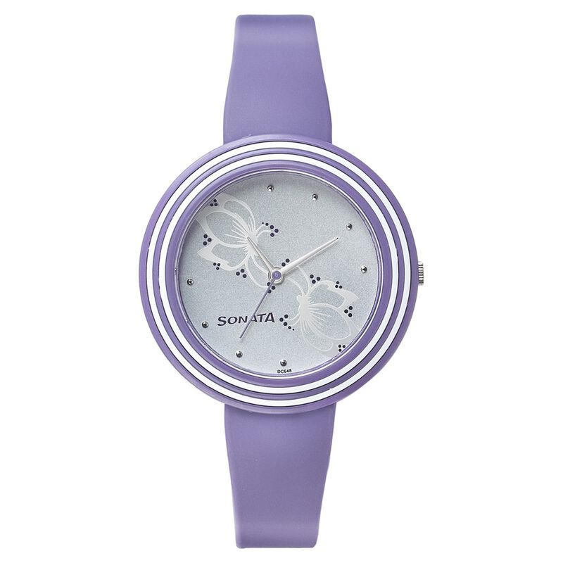 Sonata Quartz Analog Silver Dial Strap Watch for Women