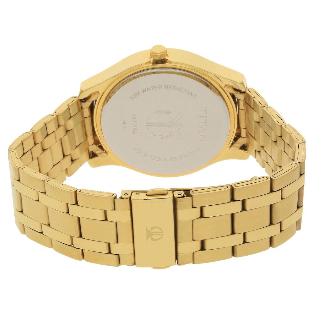 Buy Online Titan Analog with Day and Date Silver Dial Metal Strap