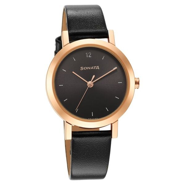 Leather Strap Sonata Ladies Watch Low Price Stylish Sonata Watches