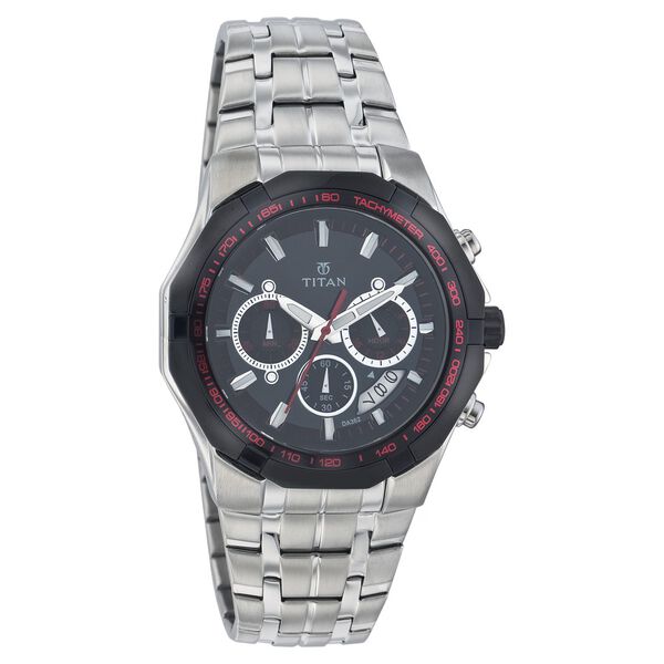 Titan Quartz Chronograph Black Dial Watch for Men - image number 0