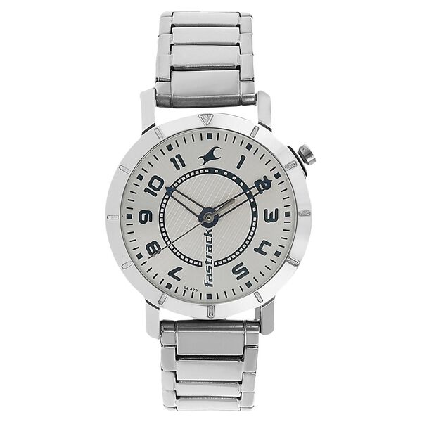 Fastrack Quartz Analog Silver Dial Stainless Steel Strap Watch for Girls - image number 0