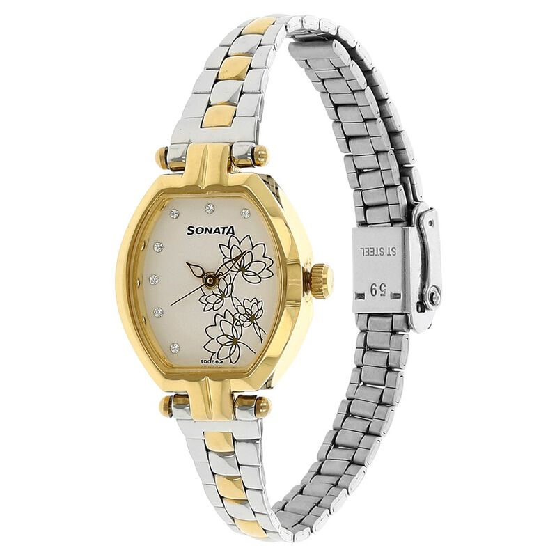 Sonata Quartz Analog Silver Dial Stainless Steel Strap Watch for Women - image number 1