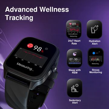 Fastrack New Astor FS1 PRO Smartwatch, Large Super AMOLED Display 5 CM AOD, NextGen Chipset lag Free & Fast Experience
