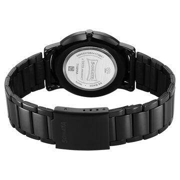 Sonata Sleek Quartz Analog Black Dial Black Stainless Steel Strap Watch For Men