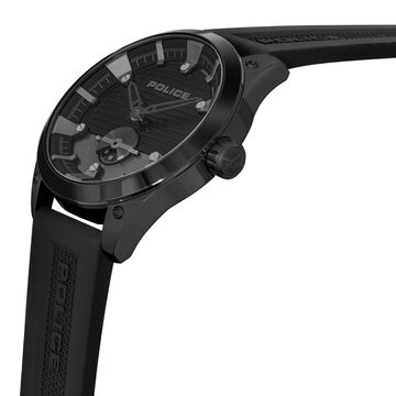 Police Quartz Analog Black Dial Leather Strap Watch for Men