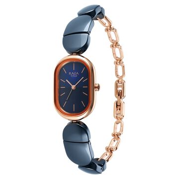 Titan Raga Ceramics Quartz Analog Blue Dial Blue Ceramic Strap Watch For Women