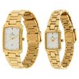 Titan Quartz Analog with Date White Dial Stainless Steel Strap Watch for Couple - image number 1