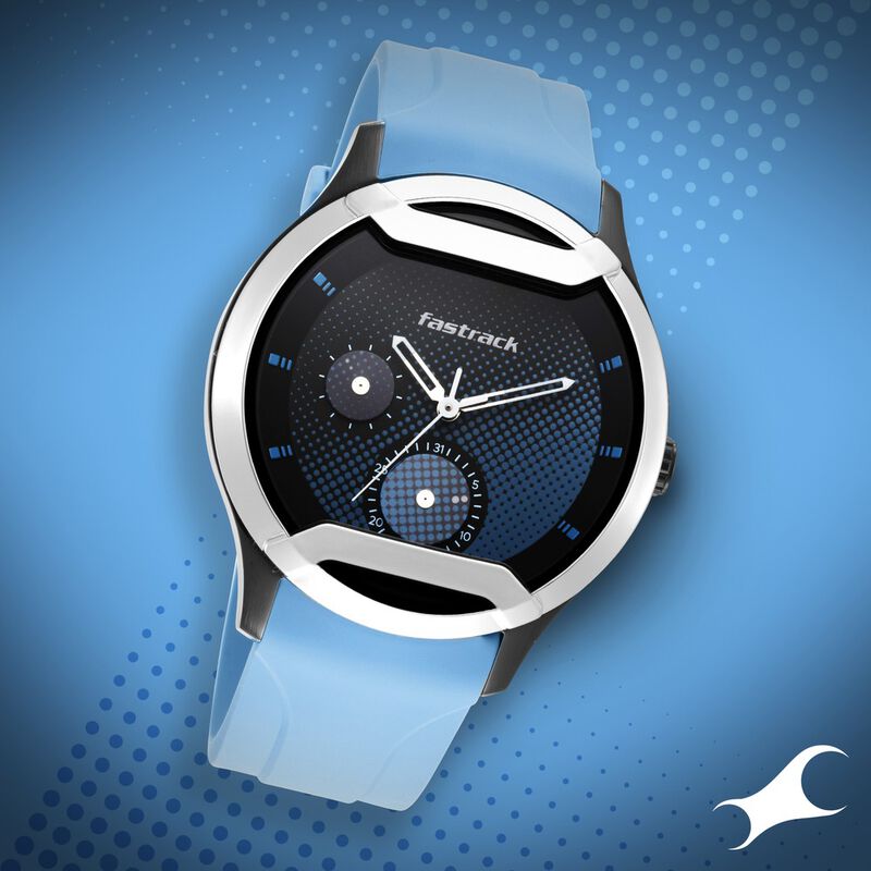 Fastrack Urban Bounce Quartz Analog Black Dial Silicone Strap Watch for Guys