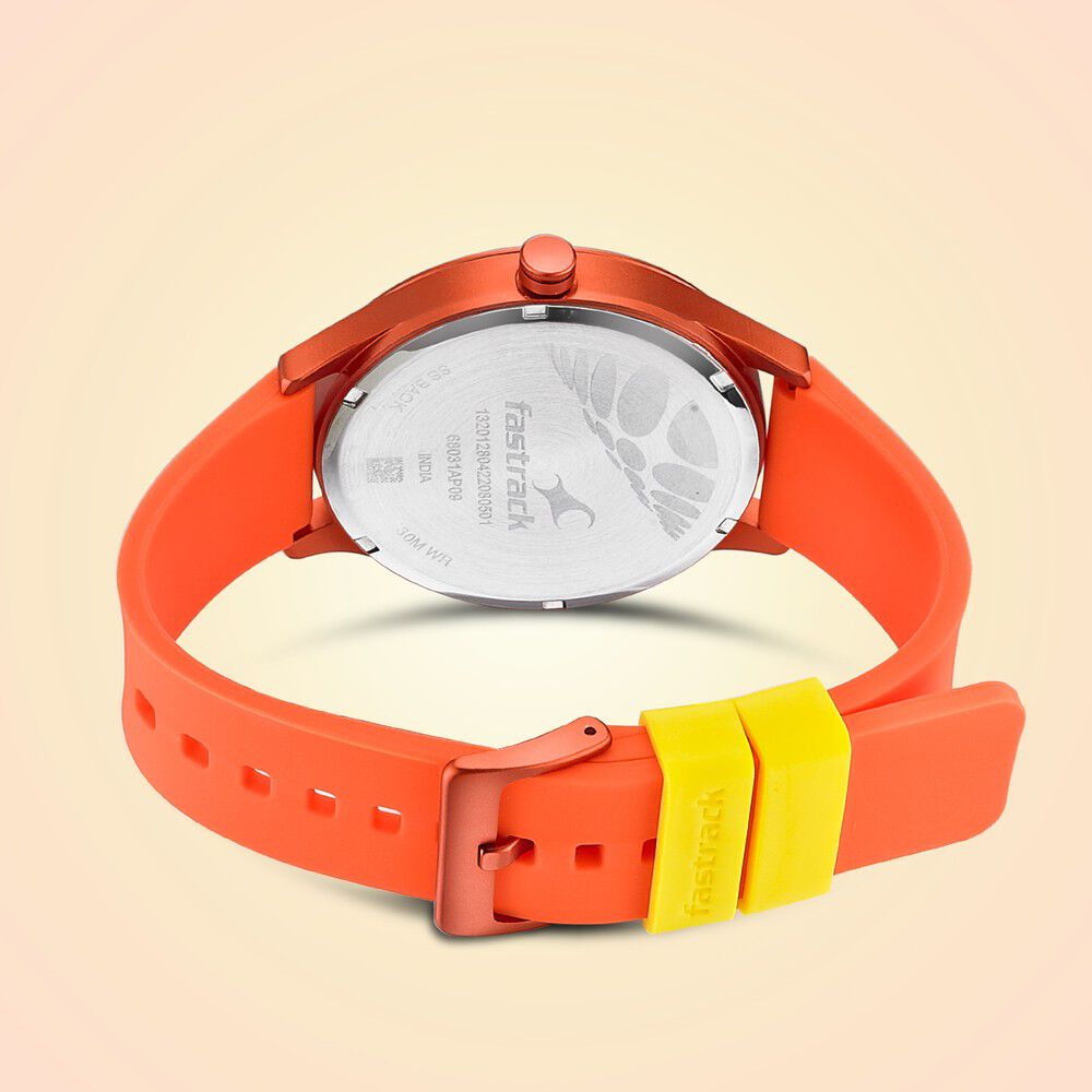 Fastrack orange colour watch best sale