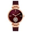 Anne Klein Quartz Analog Maroon Dial Metal Strap Watch for Women - image number 0