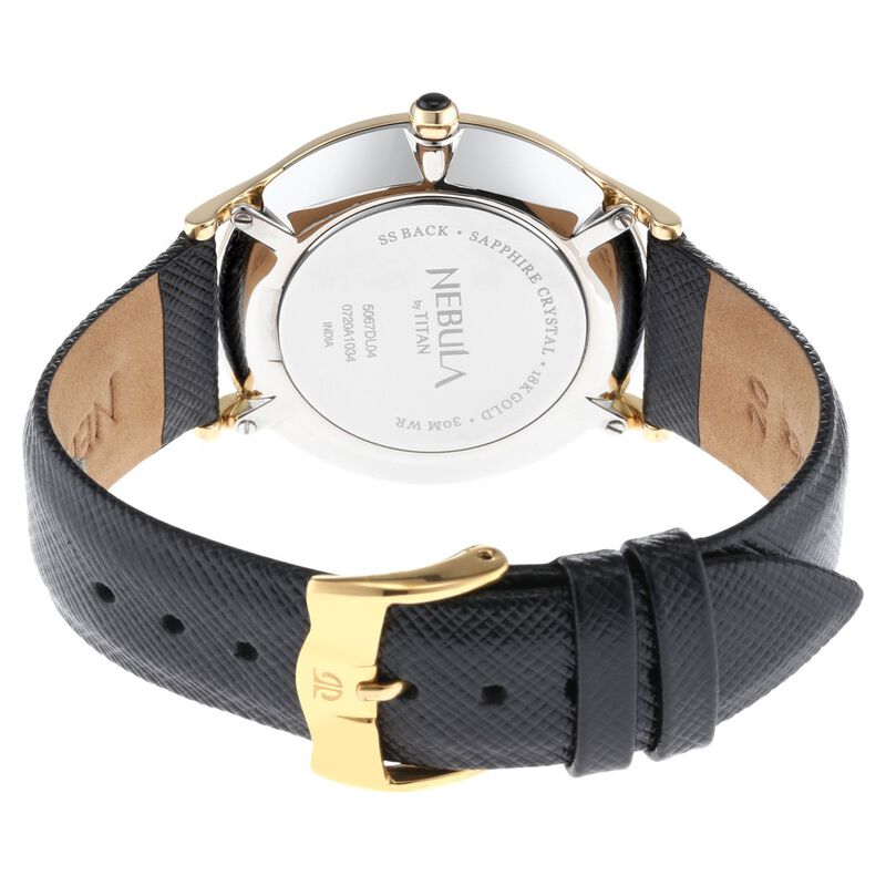 Titan Nebula Deccan Treasures Quartz Analog with Date 18 Karat Solid Gold Watch for Men - image number 5