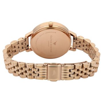 Olivia Burton Quartz Analog White Dial Stainless Steel Strap Watch for Women