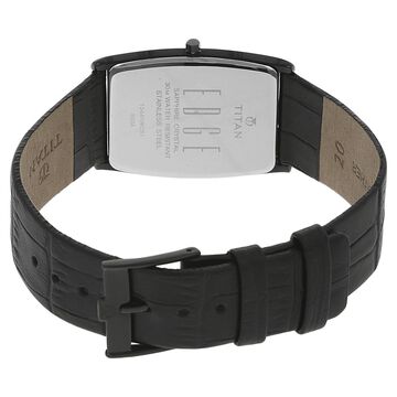 Titan Quartz Analog Black Dial Leather Strap Watch for Men