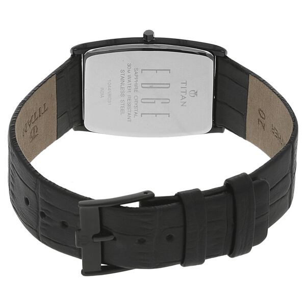 Titan Quartz Analog Black Dial Leather Strap Watch for Men - image number 3