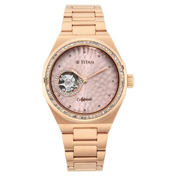 Titan Animalia Rose Gold Dial Women Watch With Stainless Steel Strap - image number 2
