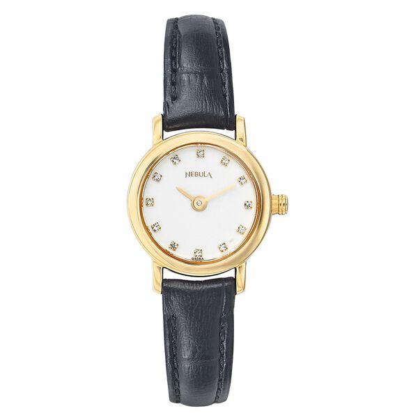 Titan Nebula Vintage 18k Gold Analog Leather Strap Watch for Women - image number 0