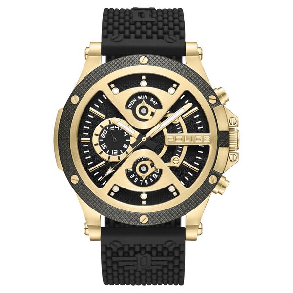 Police Men's Surigao KL Rahul Edition Goldtone and Silicone Strap Watch - image number 1