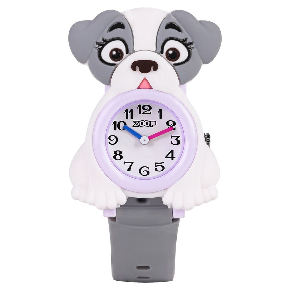 Buy Online Zoop Analog Doggy Watch with White Dial & Grey Strap