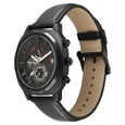 Fastrack Kronos Guys Chronograph Watch With Date Black Dial & Black Leather Strap - image number 2