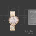 Titan Raga Power Pearls Quartz Analog Mother of Pearl Dial Rose Gold Metal Strap Watch For Women - image number 5